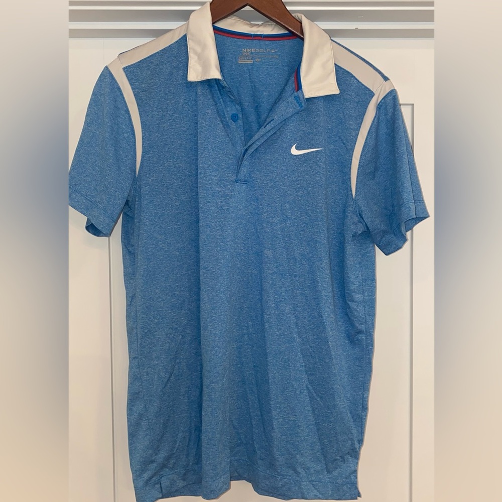 Nike - Vintage Blue Short Sleeve Golf Shirt